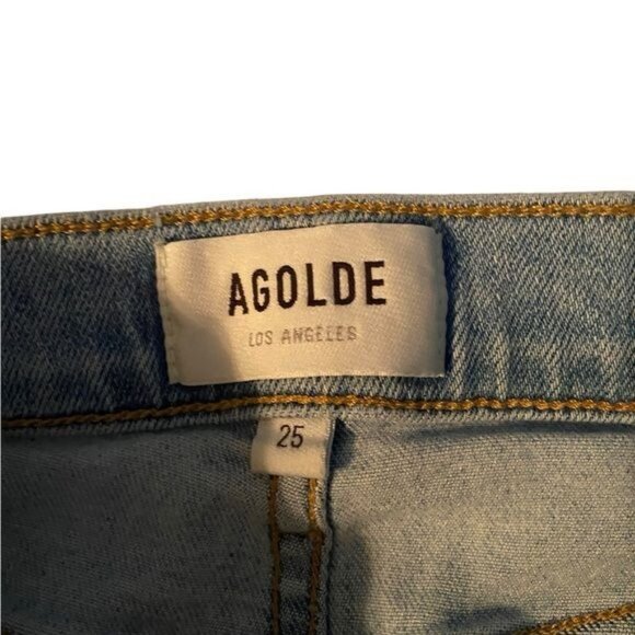 Agolde Women’s Sophie Crop Soft Skinny Jeans Light Wash Size 25 - Picture 5 of 9